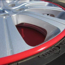 TRUE LINE Automotive Rim Guard Protection Trim Wheel Molding Side Scratch Prevention Kit (Red)