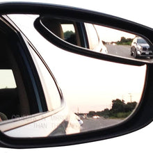 Blind Spot Mirrors. long design Car Mirror for blind side by Utopicar for traffic safety. Door mirrors for great rear view! [stick-on] (2 pack)