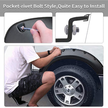 Fender Flares Kit Compatible for 2004-2008 Ford F150 Styleside, 2006-2008 Lincoln Mark LT, Dura-Flex Material Textured Matte Black Finish Front Rear Wheels Pocket Rivet Style