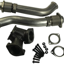 JDMSPEED New Powerstroke Turbo Diesel With Hardware Bellowed Up Pipe Kit 679-005 Replacement For Ford 7.3L 99-03