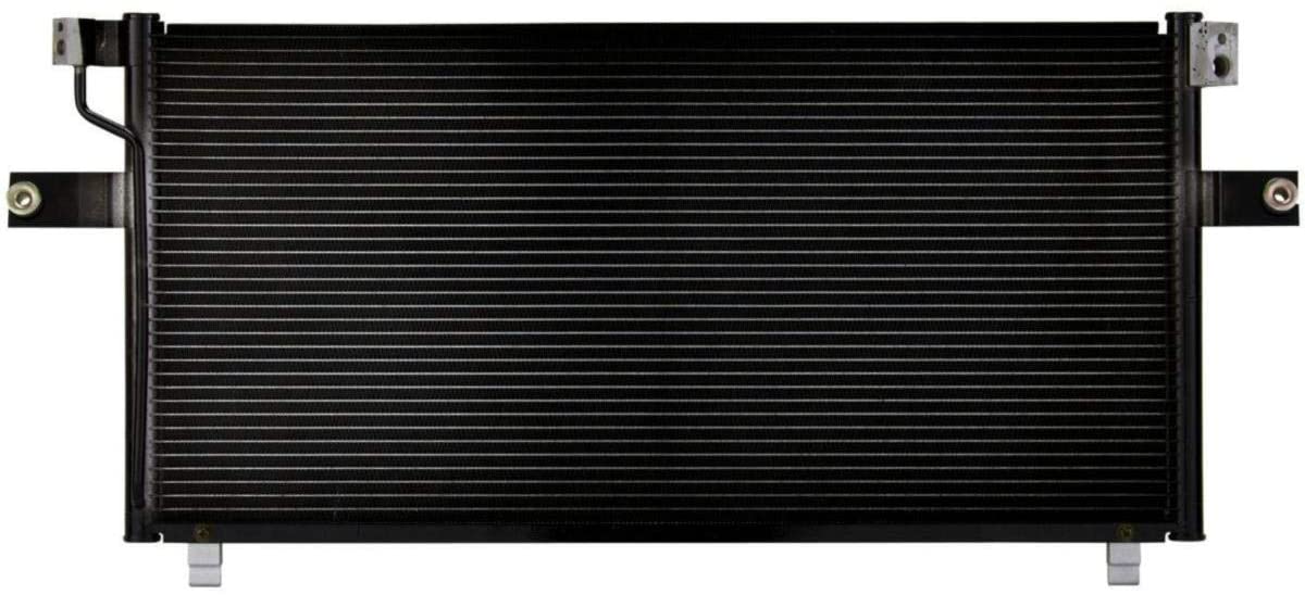 VioletLisa All Aluminum Air Condition Condenser 1 Row Compatible with 1993-1997 Altima 2.4L L4 Without Oil Cooler