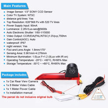 Car Third Roof Top Mount Brake Lamp Camera Brake Light Parking Camera Reverse Rear View Backup Camera for Ford Transit Custom 2012-2016