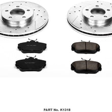 Power Stop K1318 Front Brake Kit with Drilled/Slotted Brake Rotors and Z23 Evolution Ceramic Brake Pads
