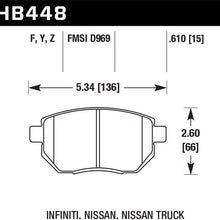 Hawk (HB448F.610) Front Set Performance HPS Brake Pads