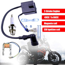 FLYPIG CDI Ignition Coil + Magneto Coil + Spark Plug for 49cc 50cc 60cc 80cc 2-Stroke Engines Motor Motorized Bicycle Bike