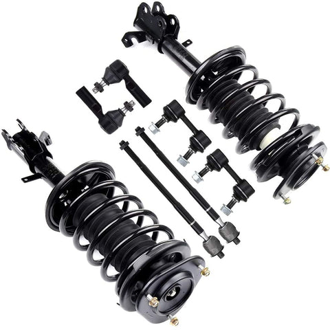 SCITOO Front Strut Spring Assembly, Stabilizer Bar Link Kit, Tie Rod End Fit for 1998-2002 Chevrolet Prizm, 1993-2002 Toyota Corolla