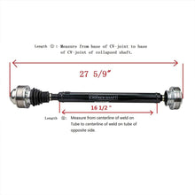 Bodeman - Front Driveshaft/Propshaft Replacement for 2002-2007 Jeep Liberty V6 3.7L 4WD Models