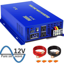 XYZ INVT 2500 Watt Pure Sine Wave Inverter 12V DC to 120V AC, 2500W Power Invert Surge 5000W Power Converter for Solar System. (2500W 12V 120V)