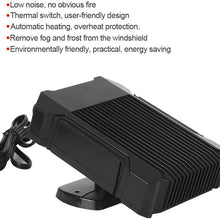 Qiilu Car Heater Fan, Universal Car Heating Fan Vehicle Portable Windshield Snow Fog Frost Removal DC12V/24V