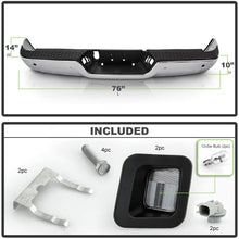 ACANII - For 2009-2018 Dodge Ram 1500 w/Sensor Holes w/o Dual Exhaust Chrome Steel Rear Step Bumper Complete Assembly