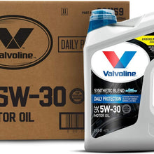 Valvoline Daily Protection SAE 5W-30 Synthetic Blend Motor Oil 5 QT, Case of 3