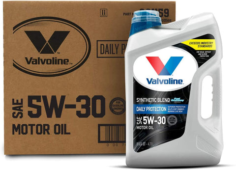 Valvoline Daily Protection SAE 5W-30 Synthetic Blend Motor Oil 5 QT, Case of 3