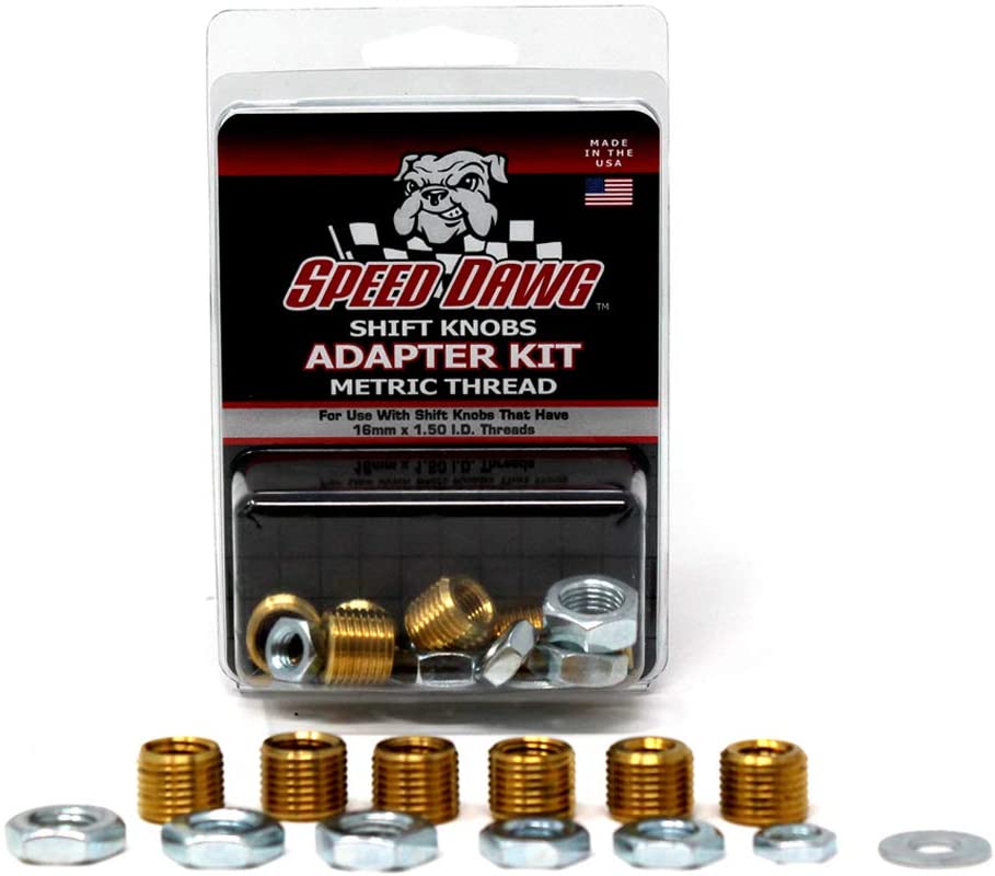 Speed Dawg Metric Thread Shift Knob Adapter Kit with 6 Sizes