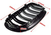 SHENGYAWAUTO 2PCS Front Kidney Grill Grille Gloss Black For 2009-2011 BMW E90 E91 LCI 325i 328i 4D