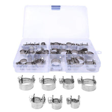 30pcs 6mm-18mm Hose Clamp Stainless Steel Pipe Clamps Clips Pipe Fasteners Assortment Kit for Plumbing Automotive and Mechanical Application