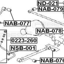FEBEST NAB-079 Arm Bushing for Track Control Arm