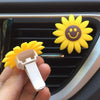 2xPACK Sunflower Car Accessories Cute Car Air Freshener Sunflower Air Vent Clips Automotive Interior Trim Girasoles Car Decorations Gift (BB)