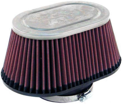 K&N Universal Clamp-On Air Filter: High Performance, Premium, Washable, Replacement Engine Filter: Flange Diameter: 4 In, Filter Height: 4 In, Flange Length: 1.5 In, Shape: Oval Straight, RC-5148