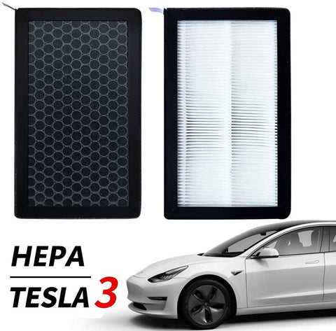 XTechnor Tesla Model 3 Model Y Air Filter HEPA 2 Pack with Activated Carbon Tesla Air Conditional Replacement Cabin Air Filter