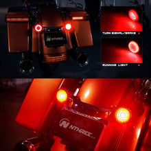 NTHREEAUTO 2 Inch Bullet Front & Rear LED Turn Signals 12V Motorcycle Brake Running Lights Panel with 1157 Base Compatible with Harley Sportster, Dyna, Iron 883, Road King, Softail, Electra Glide