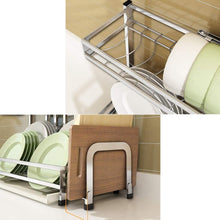 Chenbz Kitchen Shelf Kitchen Shelf Dish Rack Drain Rack Stainless Steel Double Layer Storage 44 20 36cm