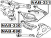 FEBEST NAB-330 Arm Bushing for Rear Arm