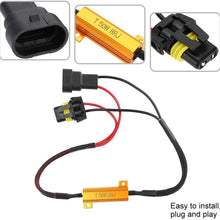 Akozon LED Decoders 2Pcs Car LED Decoders for 9005/9006 Headlight Anti Hyper Flash No Error Load Resistor Wiring Harness