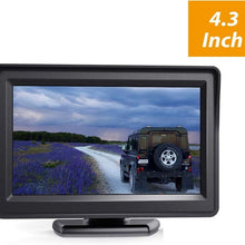 HD 720p Roof Backup Camera 3rd Brake Light Replacement Camera +4.3 inch TFT Monitor Display Compatible for Ford Transit 150/250/350 V636 2014 – 2018 Transporter Van