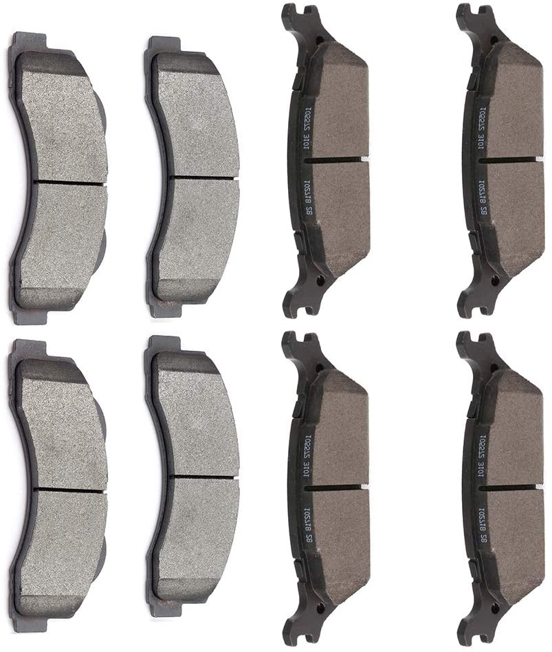 Ceramic brakes Pads,OCPTY Quick Stop Front Rear Brake Pad fit for 2012 2013 2014 2015 2016 Ford F-150