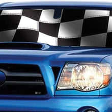 Intro-Tech NS-89-RF B&W Custom Fit Racing Flag Windshield Sunshade for Select Nissan Rogue Models