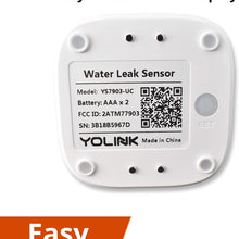 Smart Leak Sensors 2 Pack, YoLink 1/4 Mile World's Longest Range Wireless Smart Water Leak Sensor Compatible with Alexa and IFTTT Leak Detector with App Alerts and Remote Monitor, YoLink Hub Included