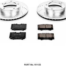Power Stop K1132 Front Brake Kit with Drilled/Slotted Brake Rotors and Z23 Evolution Ceramic Brake Pads