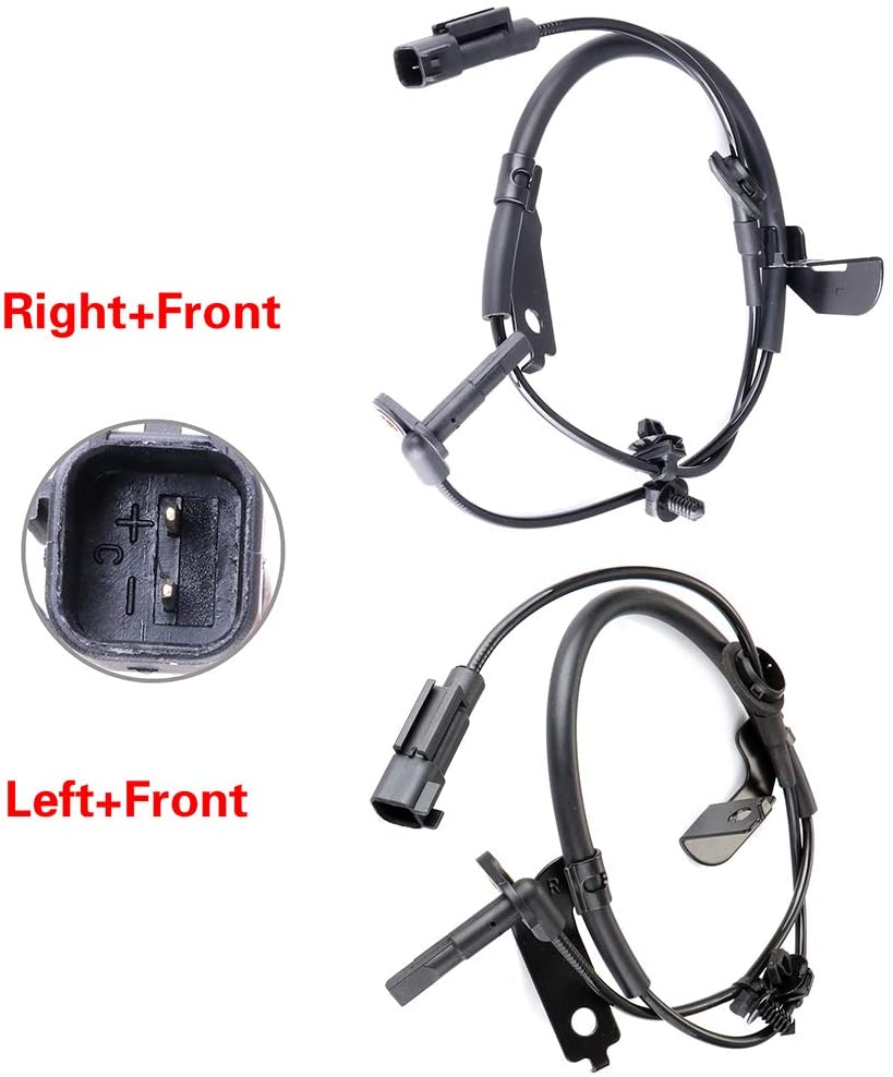 SCITOO 2 pcs Front Left Right ABS Wheel Speed Sensors Fit for 2007 2008 2009 2010 2011 2012 Dodge Caliber,2007 2008 2009 2010 2011 2012 Jeep Compass/Patriot ALS2088 ALS2084
