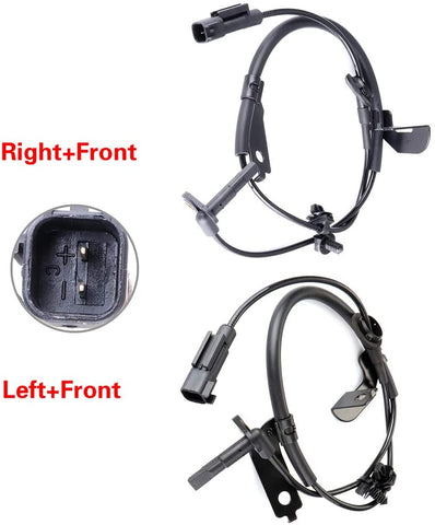 SCITOO 2 pcs Front Left Right ABS Wheel Speed Sensors Fit for 2007 2008 2009 2010 2011 2012 Dodge Caliber,2007 2008 2009 2010 2011 2012 Jeep Compass/Patriot ALS2088 ALS2084