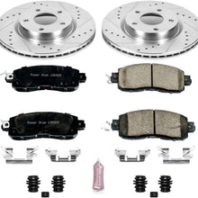 Power Stop K6494 Front Brake Kit with Drilled/Slotted Brake Rotors and Z23 Evolution Ceramic Brake Pads