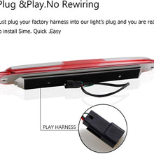 for 99-07 Chevrolet (Chevy) Silverado GMC Sierra 1500 2500 3500 HD Classic, LED Third 3rd Brake Light Rear Cargo Lamp High Mount Stop light Chrome Housing (Red)