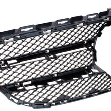 Bumper Grille compatible with 2015-2016 Mercedes Benz C300 2015 C400 Textured Black Plastic