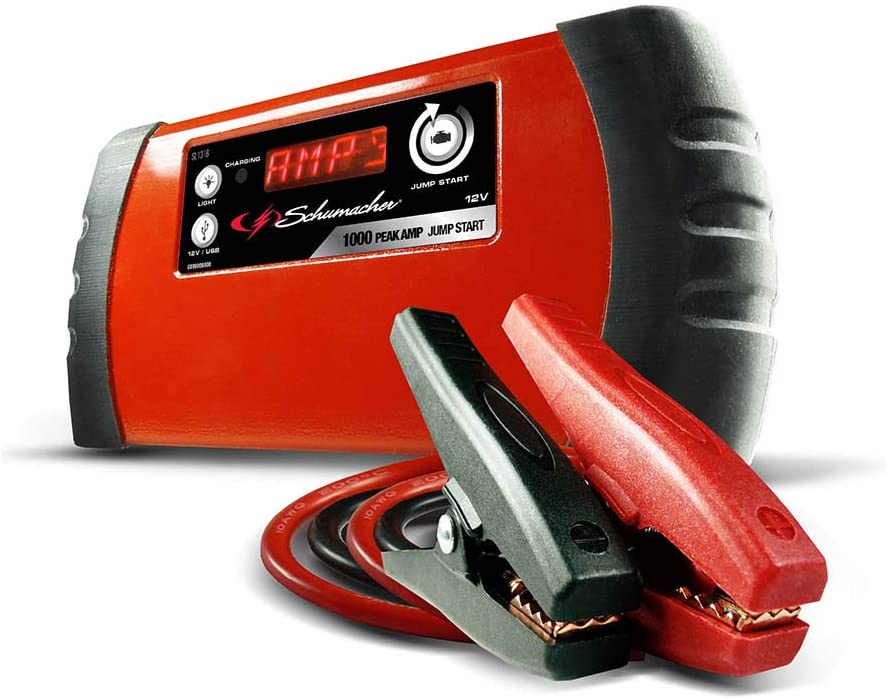Schumacher SL1316 1000 Peak Amp Lithium Ion Jump Starter with USB Portable Power Port
