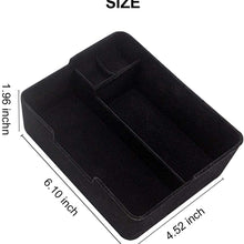 ROSON Tesla Model 3 Accessories Flocked Center Console Organizer Compatible with 2017 2018 2019 2020, Insert Tray, Armrest Box Insert Tray