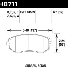 Hawk Performance HB711F.661 Street Brake Pad