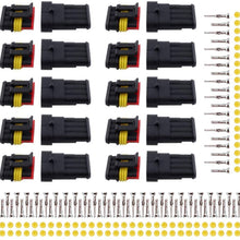 MUYI 10 Kit 2 Pin Way Waterproof Electrical Connector 1.5mm Series Terminals Water Resistend