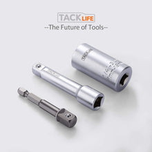 Universal Socket, TACKLIFE 3Pcs Multifunctional 1/4’’- 3/4’’ (7mm-19mm) Socket Tool Sets and Power Drill Adapter, Professional Repair Tools - ASW01A