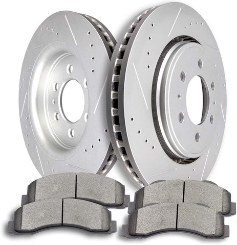 Brake Kits,SCITOO Front Discs Brake Rotors and Ceramic Pads fit for 2010 Ford Expedition, 2010-2011 Ford F-150, 2010-2011 Lincoln Navigator