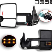 LSAILON Towing Mirrors Fit for 2003-2006 Chevy GMC Sierra Pickup Yukon XL Yukon Denali Cadillac Escalade All Model Tow Mirrors With LH Side and RH Side Power Heated LED Turn Signal Clearance Light