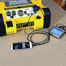 STANLEY PPRH5 Professional Power Station Jump Starter: 1000 Peak/500 Instant Amps, 500W Inverter, 120 PSI Air Compressor, Battery Clamps