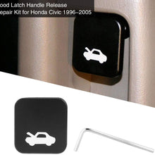 Terisass Hood Latch Handle Aluminum Car Vehicle Hood Latch Release Handle Repair Kit for Honda Civic CRV Element 1996-2011