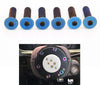 Kyostar Stainless Steering Wheel Screw Bolts Burnt Titanium Blue Steering Wheel Bolts Screw