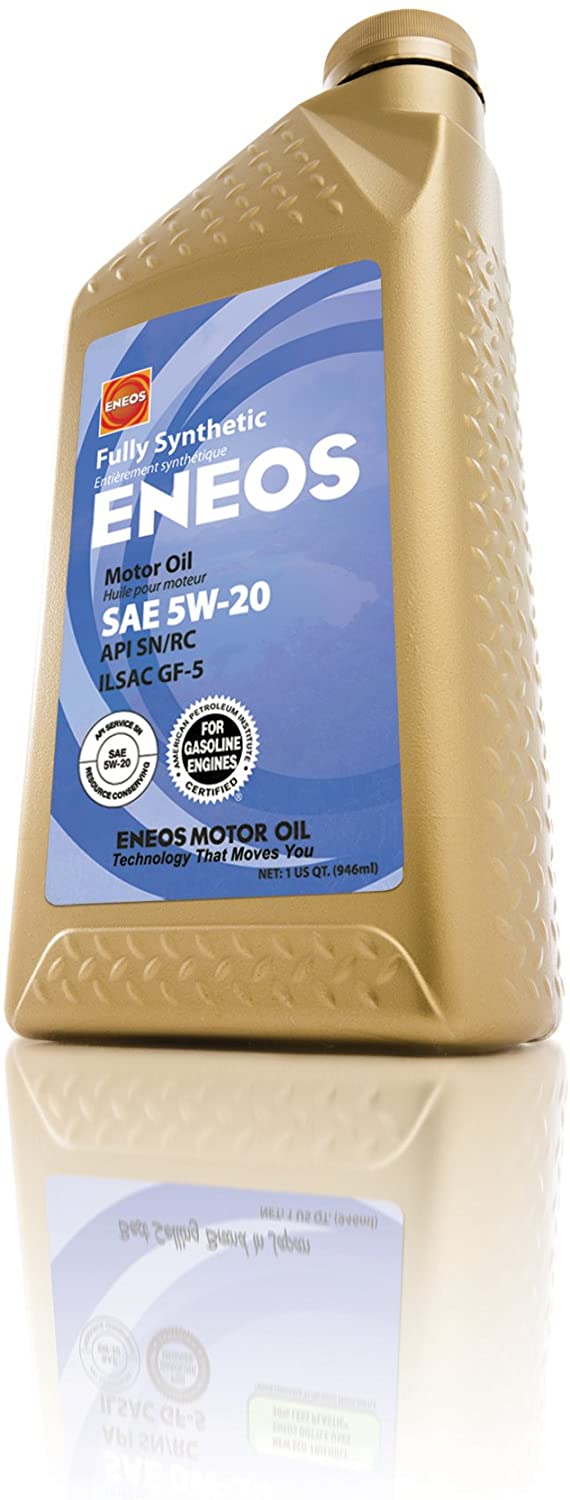 Eneos (3241300) API SN/ILSAC GF-5 Certified 5W-20 Fully Synthetic Motor Oil - 1 Quart Bottle