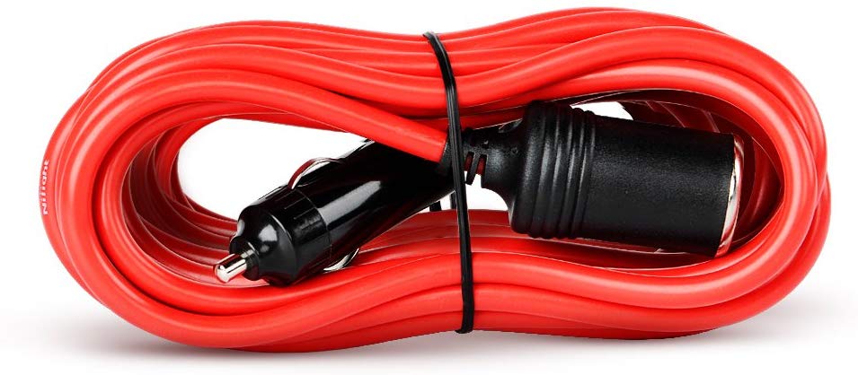 Nilight 10003W 14ft Extension Cord Cable Heavy Duty 12V/24V Car Charger with Cigarette Lighter Socket,2 Years Warranty