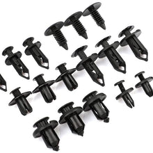 LSAILON Car Retainer Clips Kit 6Sizes Black Plastic Fender Clips Bumper Retainer Clips Kit fit for GM Ford Toyota with Tool,190Pcs